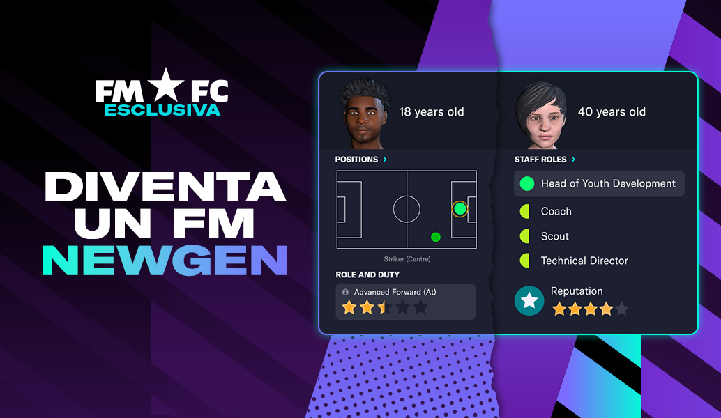 Diventa un newgen in FM23 con FMFC