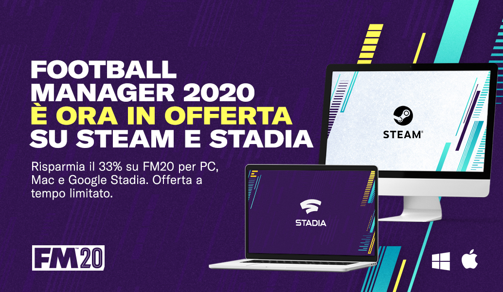 Football Manager 2020 ora scontato