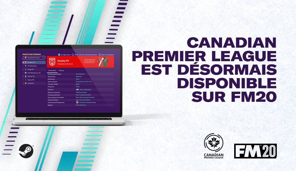 Canadian Premier League arrive sur FM20