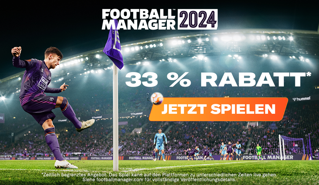 Sichere dir 33 % Rabatt auf Football Manager 2024 