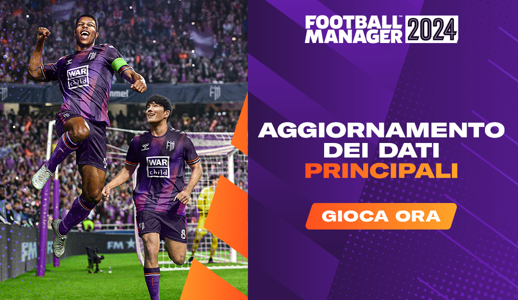 Maxi aggiornamento dati di Football Manager 2024 disponibile