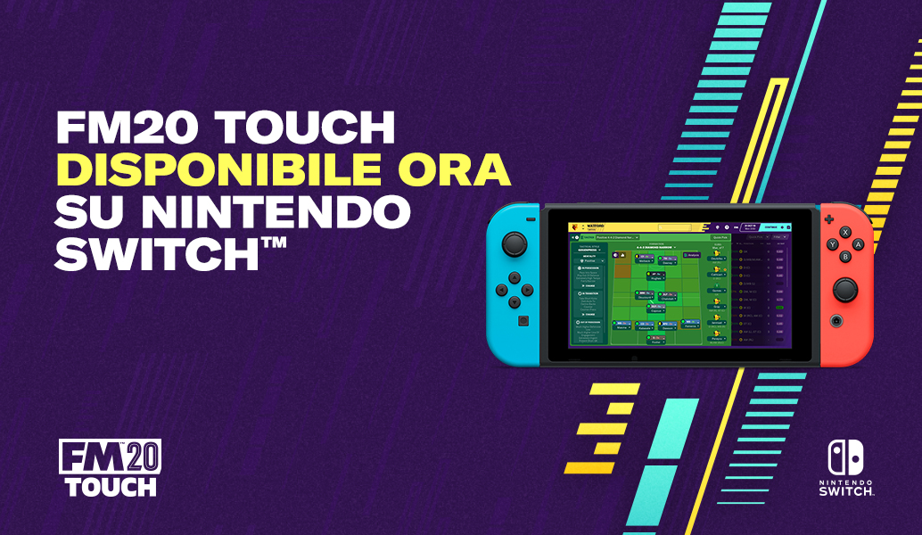 FM20 Touch – Disponibile ora su Nintendo Switch™