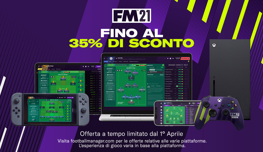 Sconti fino al 35% su FM21 - tutte le versioni