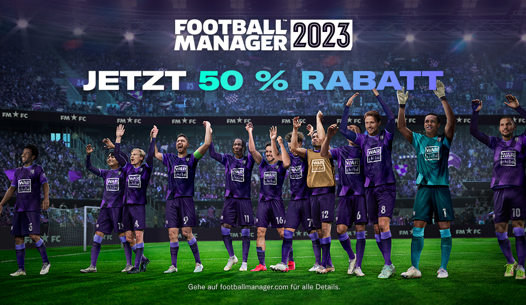 Erhalte 50 % Rabatt auf Football Manager 2023 auf allen Plattformen