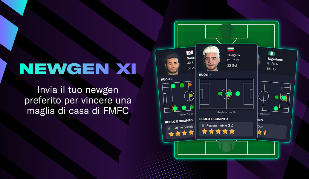 Creare un undici da sogno fatto di newgen in FM23 con FMFC