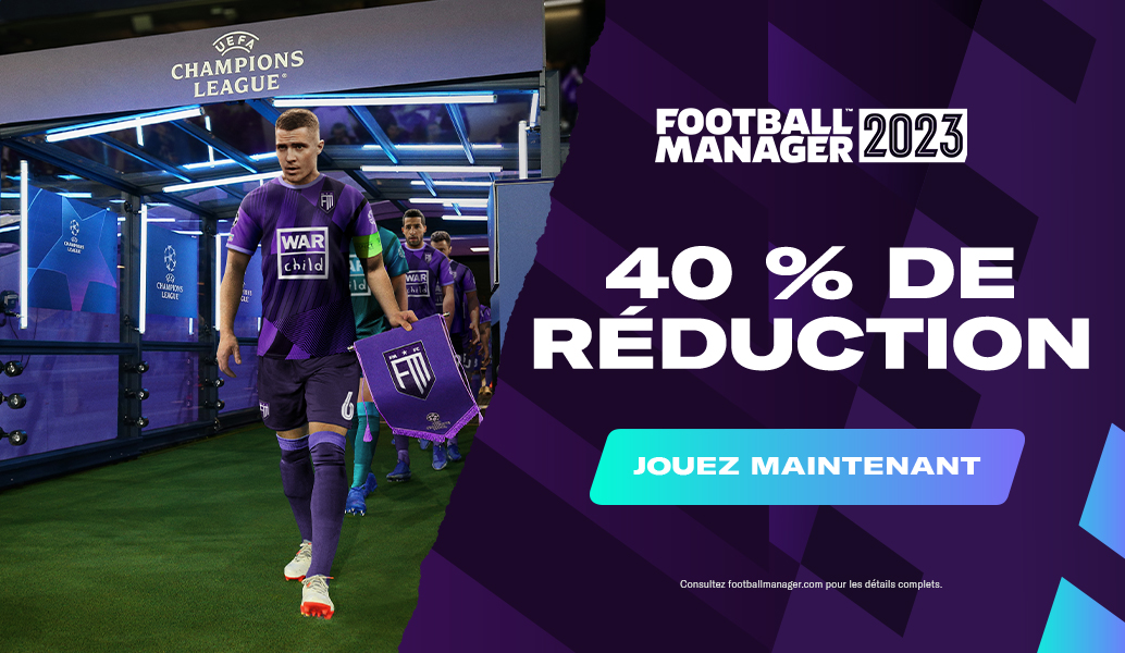 Football Manager 2023 désormais avec 40 % de réduction