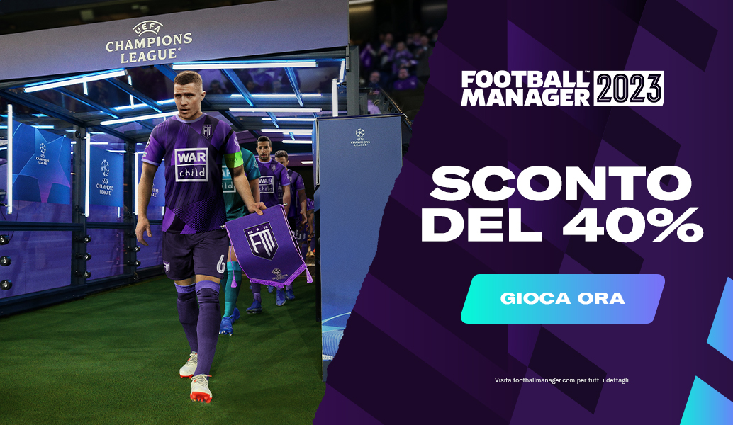 Sconto del 40% su Football Manager 2023