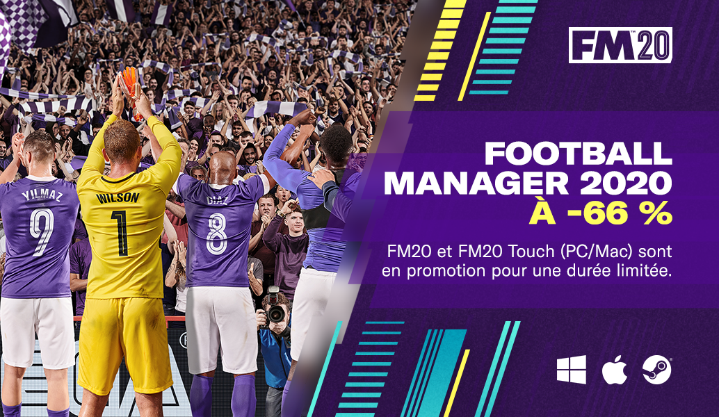 Obtenez 66 % de réduction sur Football Manager 2020 