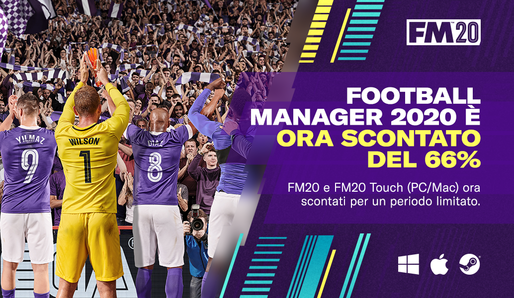 Ottieni uno sconto del 66% su Football Manager 2020 