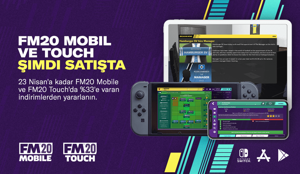 Football Manager 2020 Mobile ve Touch şu anda %33'e kadar indirimli