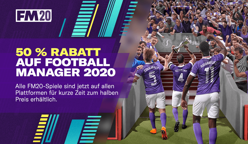 Bis zu 50 % Rabatt auf FM20 auf allen Plattformen