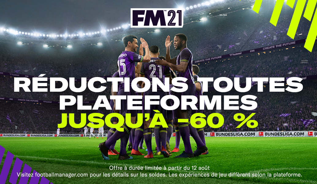 Football Manager 2021 avec jusqu'à -60 % de réduction