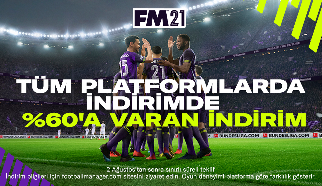 Football Manager 2021 şimdi %60'a varan indirimle satışta