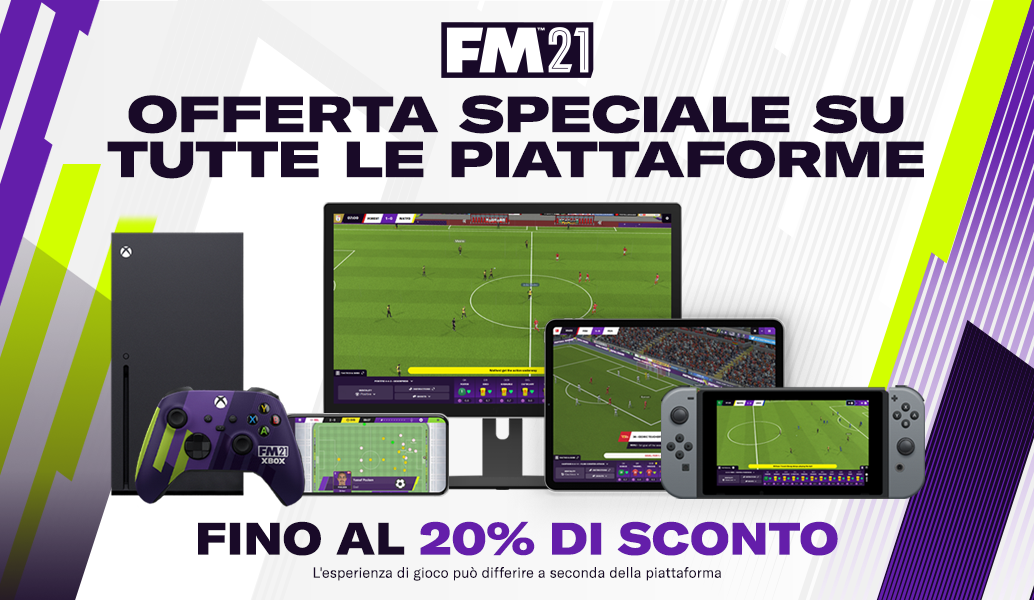 Fino al 20% di sconto su Football Manager 2021 per tutte le piattaforme