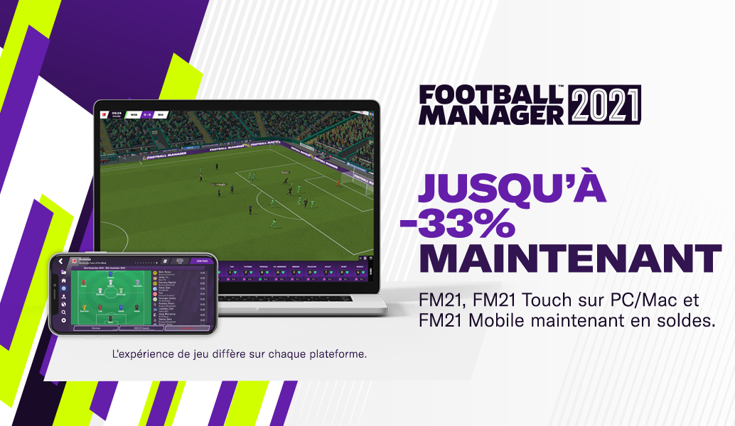 Jusqu'à -33 % sur Football Manager 2021 sur certaines plateformes