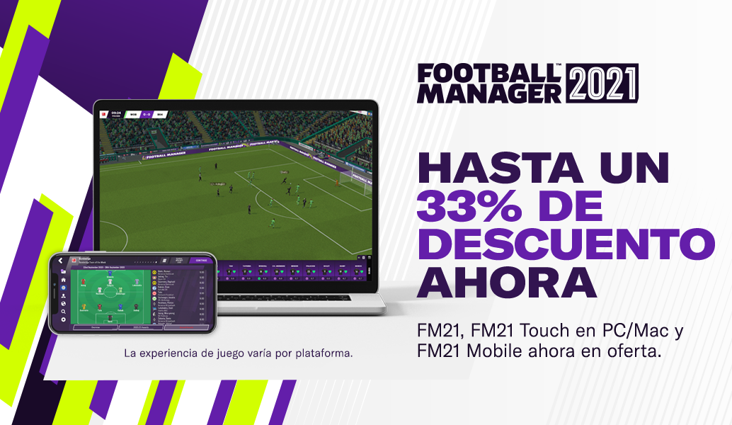 Consigue hasta un 33 % de descuento en Football Manager 2021 en plataformas seleccionadas